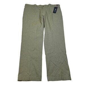 Tommy Hilfiger Performance Chino Pants Mens 40x30 Green TH Flex Tailored‎ NEW